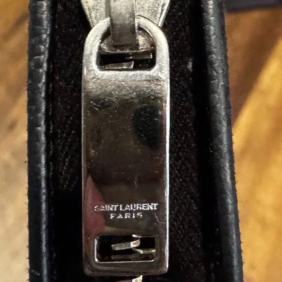 Saint Laurent Black Pebbled Leather Long Zippy Wallet - Full Inclusion - Picture 11 of 14